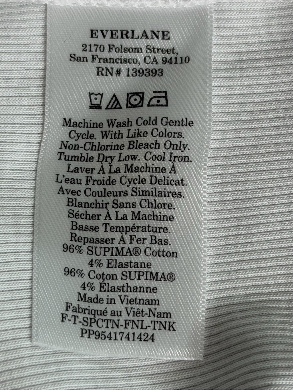 Everlane The Luxe Rib Funnel-Neck Tank White Size XXS NWOT - Picture 12 of 14